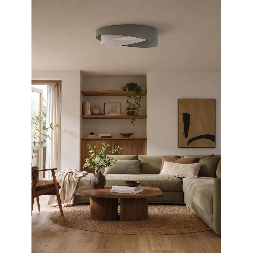 BRILAGI - LED stropna svjetiljka s mogućnošću prigušivanja VELVET TWIST LED/36W/230V 3000-6000K Ø 65 cm Wi-Fi Tuya Beacon zelena/bijela + daljinski upravljač