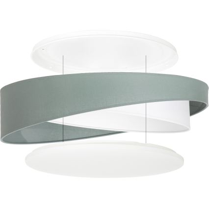 BRILAGI - LED stropna svjetiljka s mogućnošću prigušivanja VELVET TWIST LED/36W/230V 3000-6000K Ø 65 cm Wi-Fi Tuya Beacon zelena/bijela + daljinski upravljač