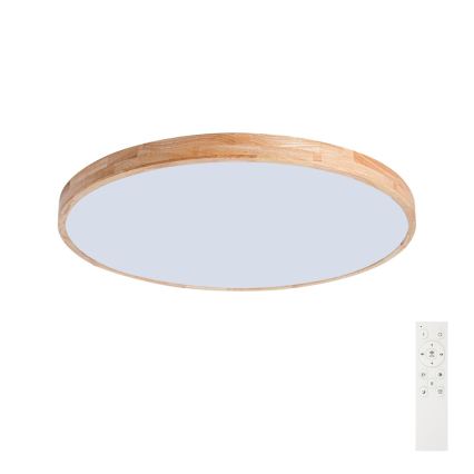Brilagi - Prigušiva LED stropna svjetiljka WOODLINE LED/100W/230V 3000-6000K hrast, promjer 80 cm + daljinski upravljač