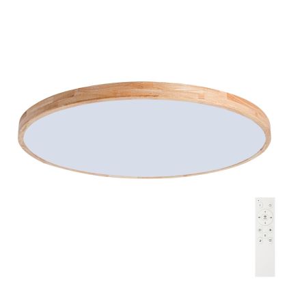Brilagi - LED prigušivo stropno svjetlo WOODLINE LED/128W/230V 3000-6000K hrast prom. 100 cm + daljinski upravljač