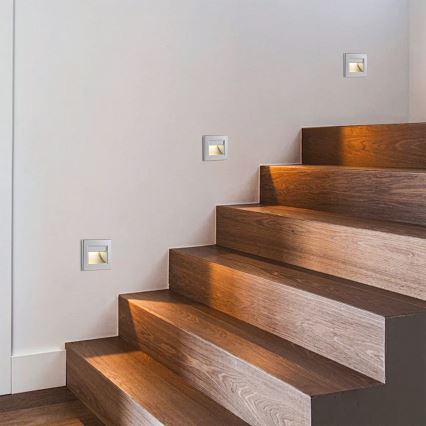 Brilagi - LED svjetlo za stepenice STEP LIGHT LED/1,5W/230V IP44 srebrno