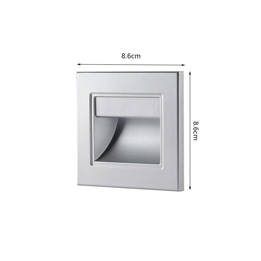 Brilagi - LED svjetlo za stepenice STEP LIGHT LED/1,5W/230V IP44 srebrno