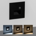 Brilagi - LED svjetlo za stepenište s senzorom pokreta i sumraka JACK LED/3W/230V 3000/4000/6500K IP65 crno