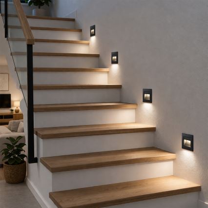 Brilagi - LED svjetlo za stepenište STEP LIGHT LED/1,5W/230V IP44 crna