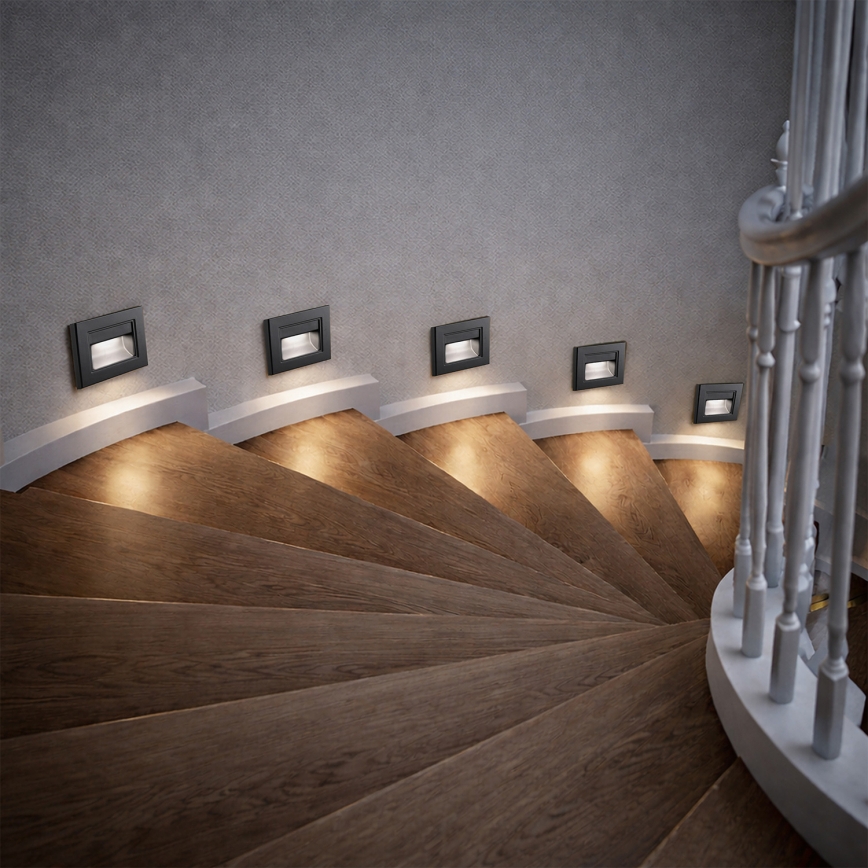 Brilagi - LED svjetlo za stepenište STEP LIGHT LED/1,5W/230V IP44 crna