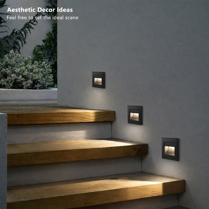 Brilagi - LED svjetlo za stepenište STEP LIGHT LED/1,5W/230V IP44 crna