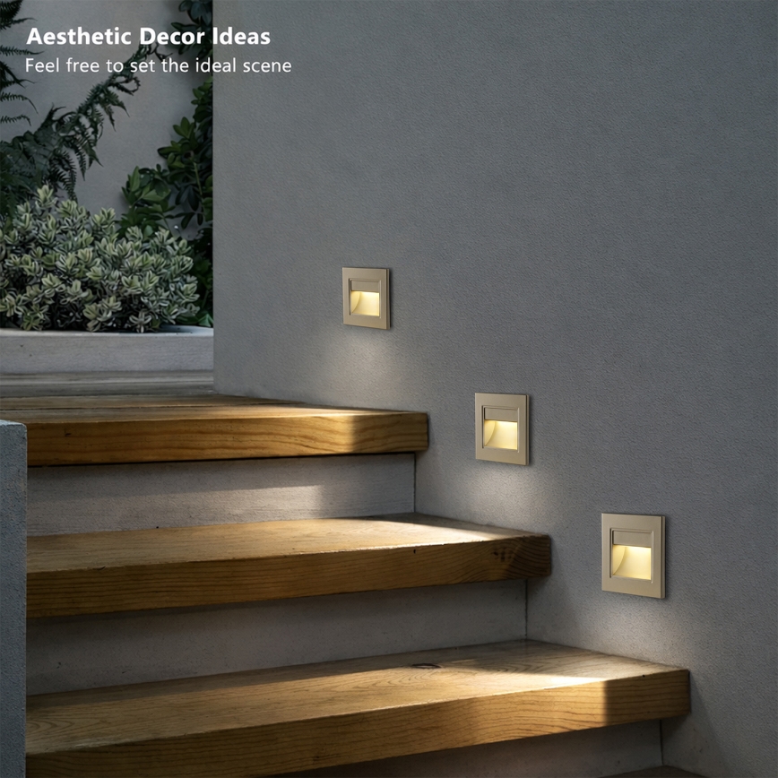 Brilagi - LED svjetlo za stepenište STEP LIGHT LED/1,5W/230V IP44 zlatna