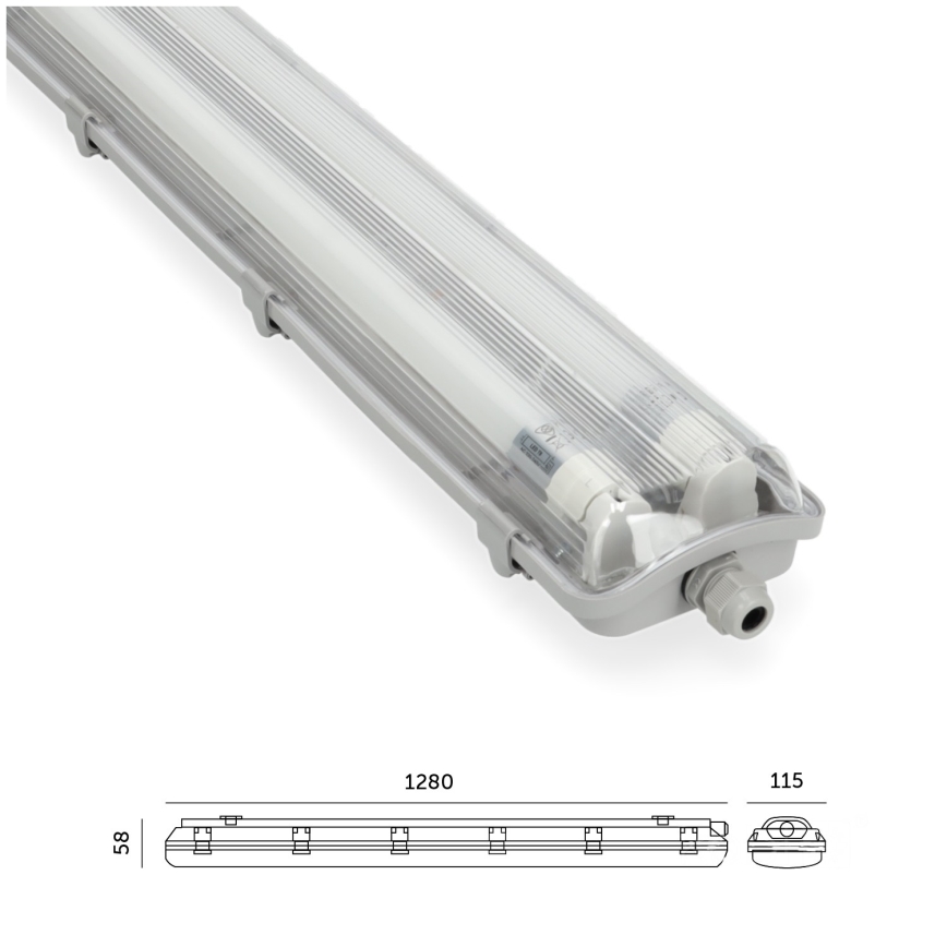 BRILAGI - LED tehnička protuprašinska svjetiljka OPTIMA T8 2xG13/18W/230V 4000K IP65 128 cm