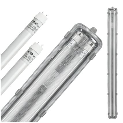 BRILAGI - LED tehnička fluorescentna svjetiljka otporna na prašinu OPTIMA T8 2xG13/18W/230V 6500K IP65 128 cm