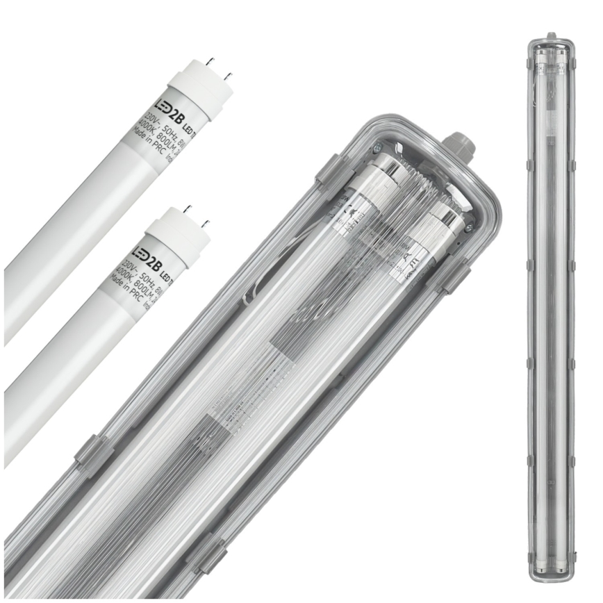 BRILAGI - LED tehnička fluorescentna svjetiljka otporna na prašinu OPTIMA T8 2xG13/18W/230V 6500K IP65 128 cm