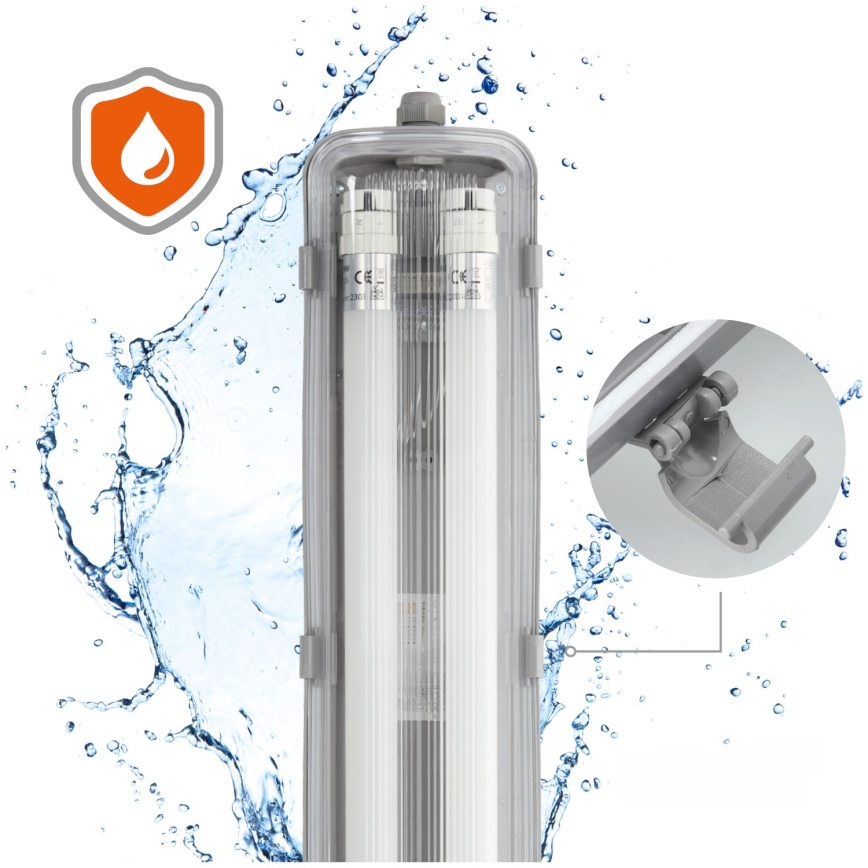BRILAGI - LED tehničko protuprašinsko fluorescentno svjetlo OPTIMA T8 2xG13/9W/230V 4000K IP65 67,5 cm