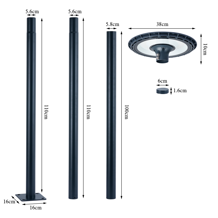 Brilagi - LED Ulična svjetiljka URBANSPARK LED/120W/230V antracit IP65