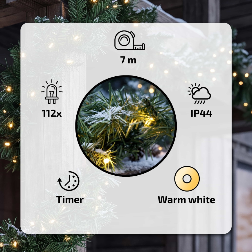 BRILAGI - LED Vanjska božićna dekoracija GIRLANDA 112xLED/230V 700 cm IP44