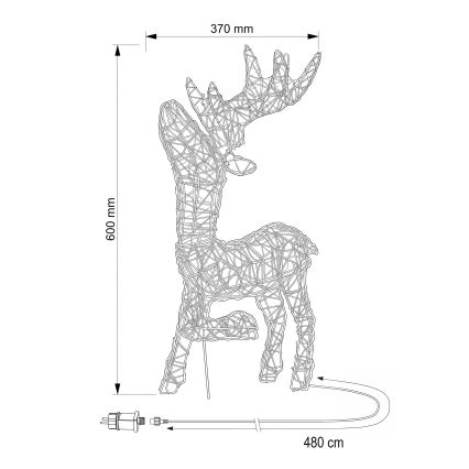 BRILAGI - LED Vanjska božićna dekoracija LED/3,3W/230V IP44 60x37 cm sob