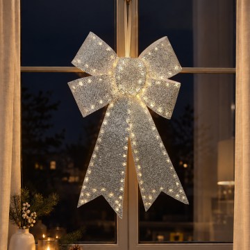 BRILAGI - LED Vanjska božićna dekoracija LED/3,3W/230V IP44 srebrna mašna