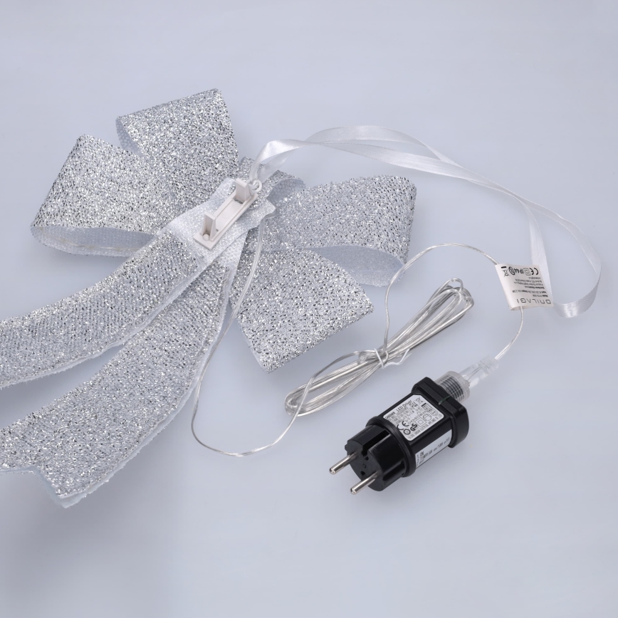 BRILAGI - LED Vanjska božićna dekoracija LED/3,3W/230V IP44 srebrna mašna