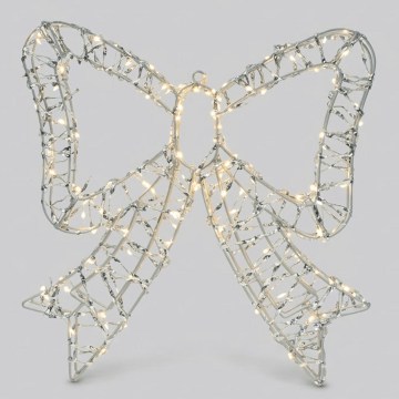 BRILAGI - LED vanjska božićna dekoracija LED/3,6W/8 funkcija IP44 41 cm srebrna mašna