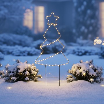 Brilagi - LED vanjska božićna dekoracija LED/3xAA IP44 68x29 cm božićno drvce