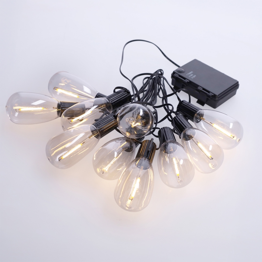 Brilagi - LED vanjska božićna girlanda 10xLED/3xAA 3,2m IP44 topla bijela