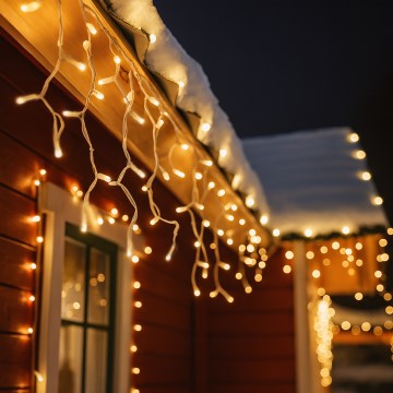 Brilagi - LED vanjska božićna zavjesa 360xLED/8 funkcija 14 m IP44 topla bijela ledenice