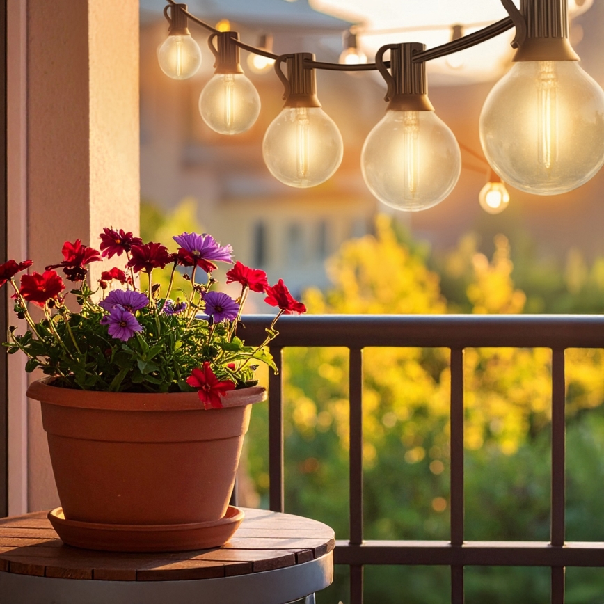 Brilagi - LED vanjski dekorativni niz GIRLANDA 25xE12/0,6W/230V 20m crna IP44 topla bijela + daljinski upravljač