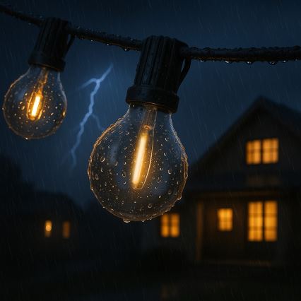 Brilagi - LED vanjski dekorativni niz GIRLANDA 25xE12/0,6W/230V 20m crna IP44 topla bijela + daljinski upravljač