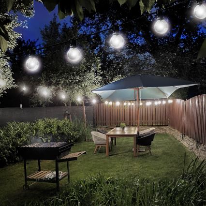 Brilagi - LED vanjski dekorativni svjetlosni niz GIRLANDA 25xE12/0,8W/230V 20m IP44 hladno bijela
