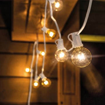 Brilagi - LED vanjska dekorativna girlanda GIRLANDA 10xE12/0,6W/230V 8m bijela IP44 topla bijela