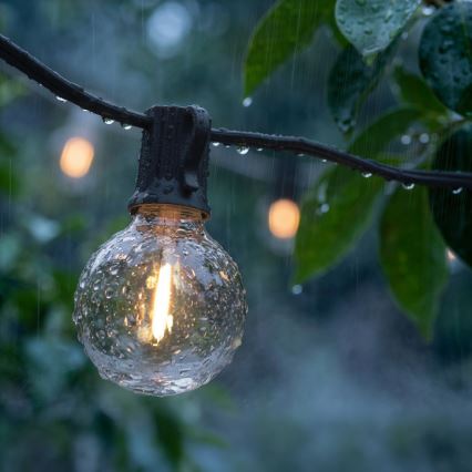 Brilagi - LED vanjska dekorativna girlanda GIRLANDA 10xE12/0,6W/230V 8m crna IP44 topla bijela