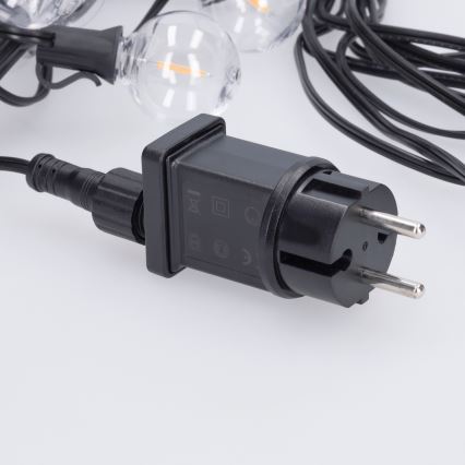 Brilagi - LED vanjska dekorativna girlanda GIRLANDA 18xE12/0,6W/230V 13m crna IP44 topla bijela