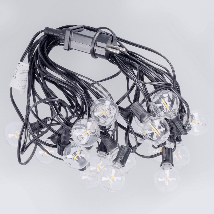 Brilagi - LED vanjska dekorativna girlanda GIRLANDA 18xE12/0,6W/230V 13m crna IP44 topla bijela