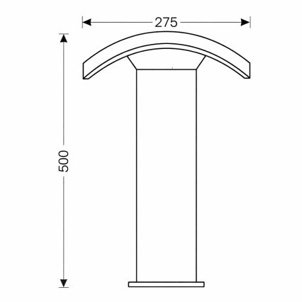 Brilagi - LED Vanjska lampa ARCELO LED/9W/230V 50 cm IP54
