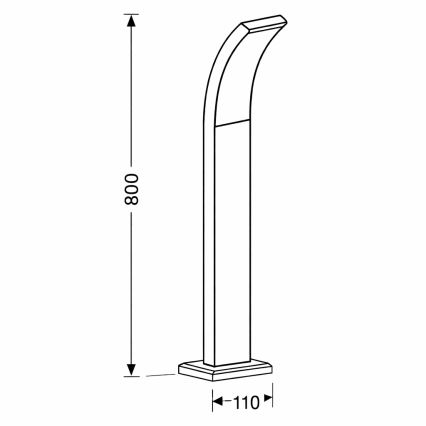 Brilagi - LED Vanjska lampa ARCELO LED/9W/230V 80 cm IP44