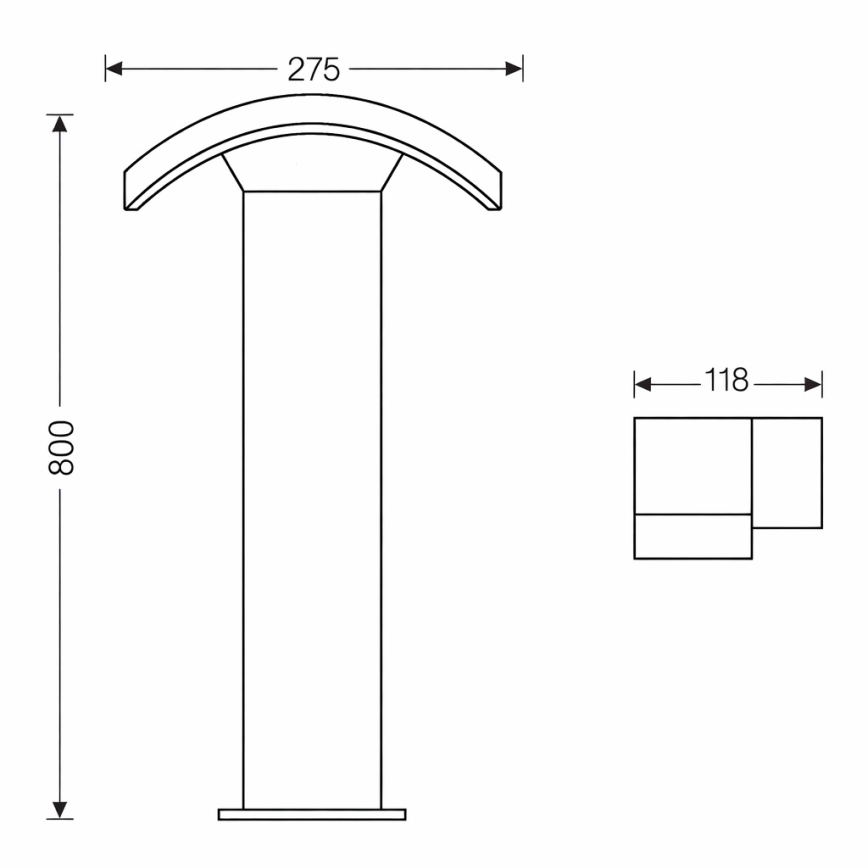Brilagi - LED Vanjska lampa ARCELO LED/9W/230V 80 cm IP54