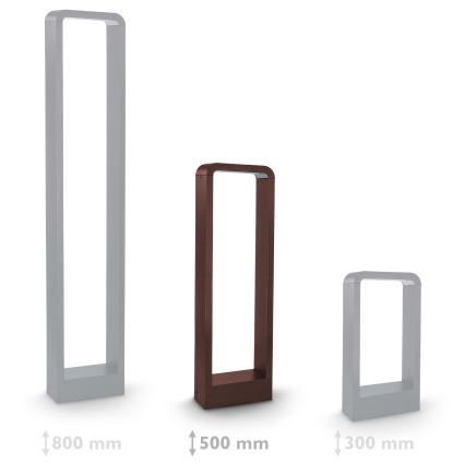 Brilagi - LED Vanjska lampa BARI LED/7W/230V 3000/4000/6000K smeđa IP54 50 cm