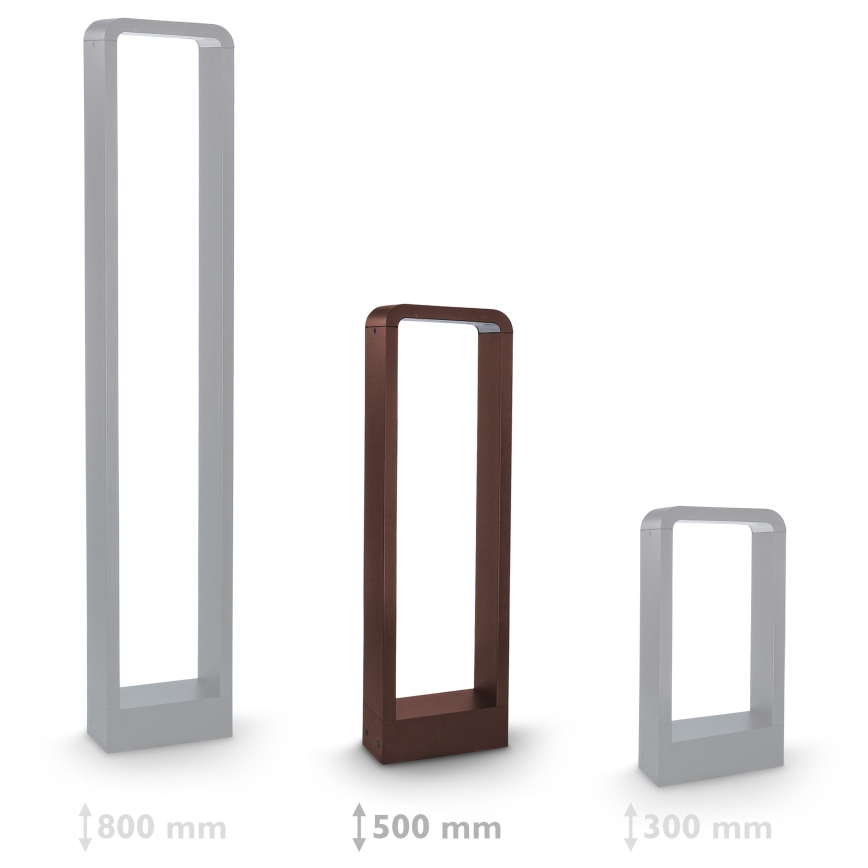 Brilagi - LED Vanjska lampa BARI LED/7W/230V 3000/4000/6000K smeđa IP54 50 cm