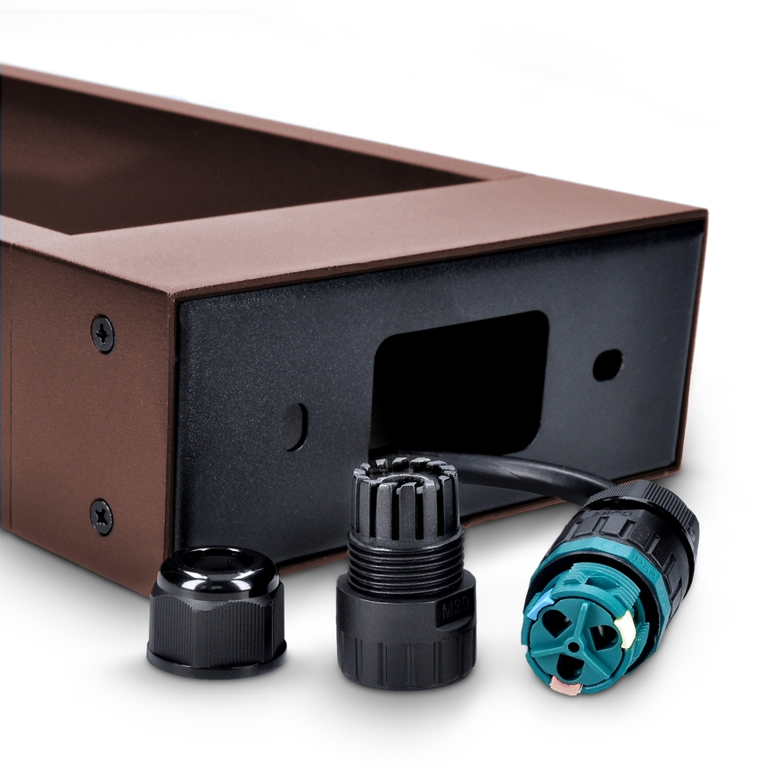 Brilagi - LED vanjska lampa BARI LED/7W/230V 3000/4000/6000K smeđa IP54 80 cm