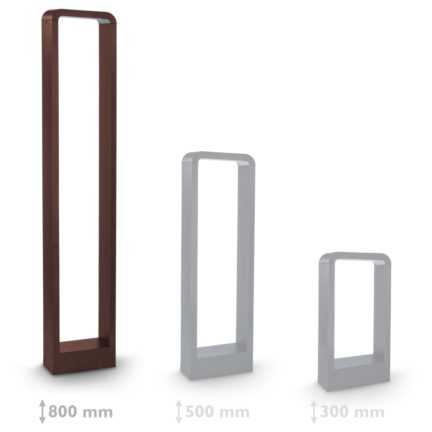 Brilagi - LED vanjska lampa BARI LED/7W/230V 3000/4000/6000K smeđa IP54 80 cm