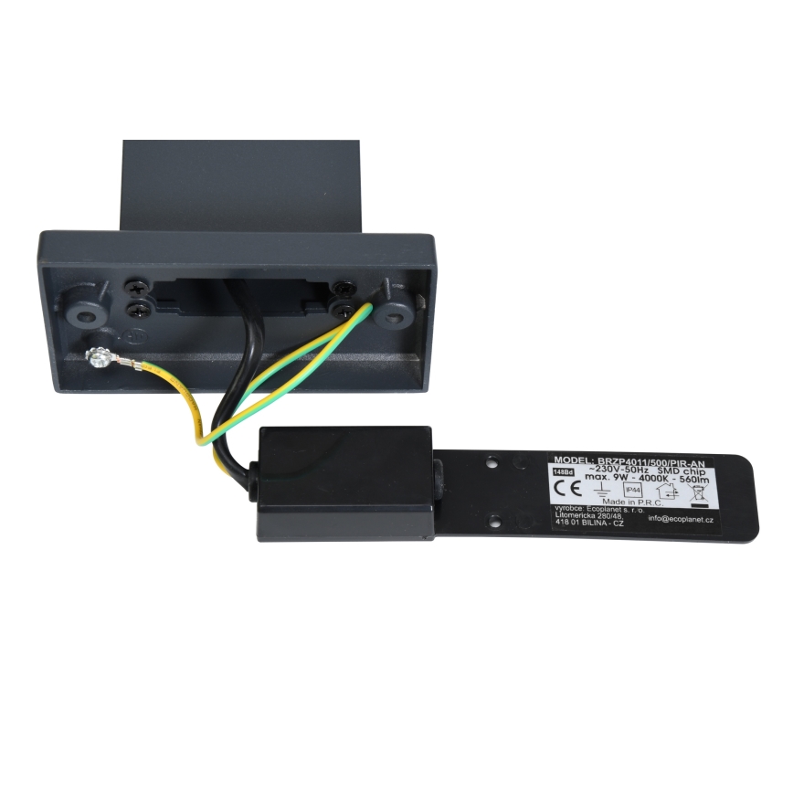Brilagi - LED Vanjska lampa sa senzorom ARCELO LED/9W/230V 50 cm IP44