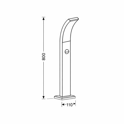 Brilagi - LED Vanjska lampa sa senzorom ARCELO LED/9W/230V 50 cm IP44