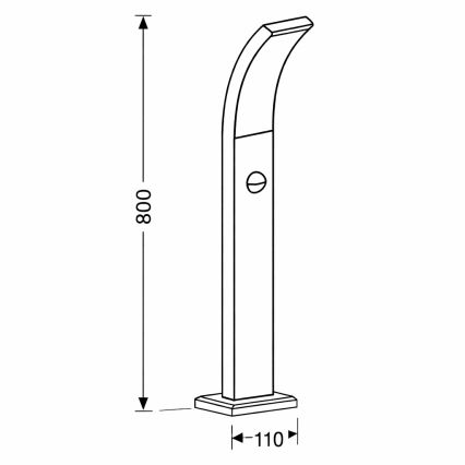Brilagi - LED vanjska lampa sa senzorom ARCELO LED/9W/230V 80 cm IP44