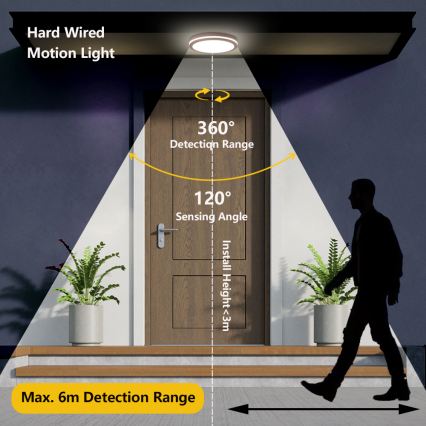 Brilagi - LED vanjska stropna svjetiljka BENE LED/18W/230V, promjer 21,5 cm, smeđa, IP54