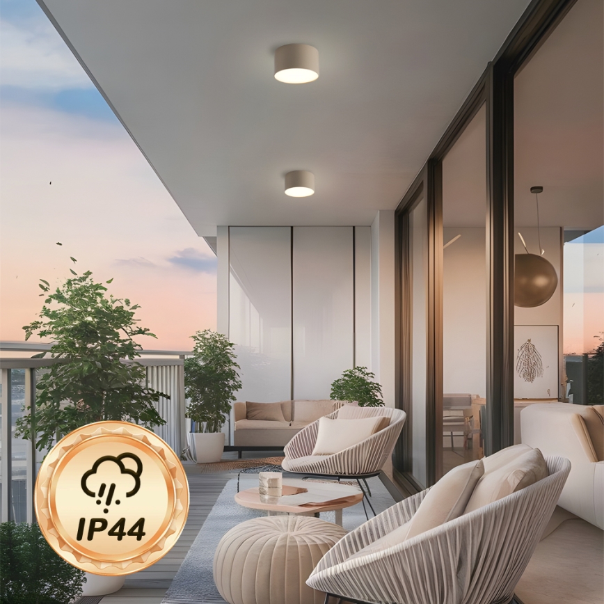 BRILAGI - LED Vanjska stropna svjetiljka FORIS LED/9W/230V Ø 9 cm bež IP44