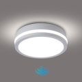 Brilagi - LED vanjska stropna svjetiljka s integriranim senzorom BENE LED/18W/230V Ø 21,5 cm bijela IP54