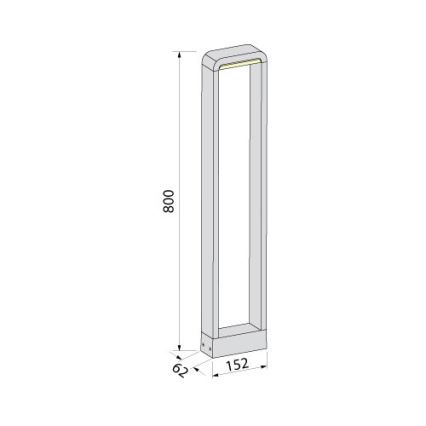 BRILAGI - LED vanjska svjetiljka BARI LED/10W/230V 4000K IP65 80 cm antracit