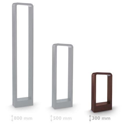 Brilagi - LED vanjska svjetiljka BARI LED/7W/230V 3000/4000/6000K smeđa IP54 30 cm