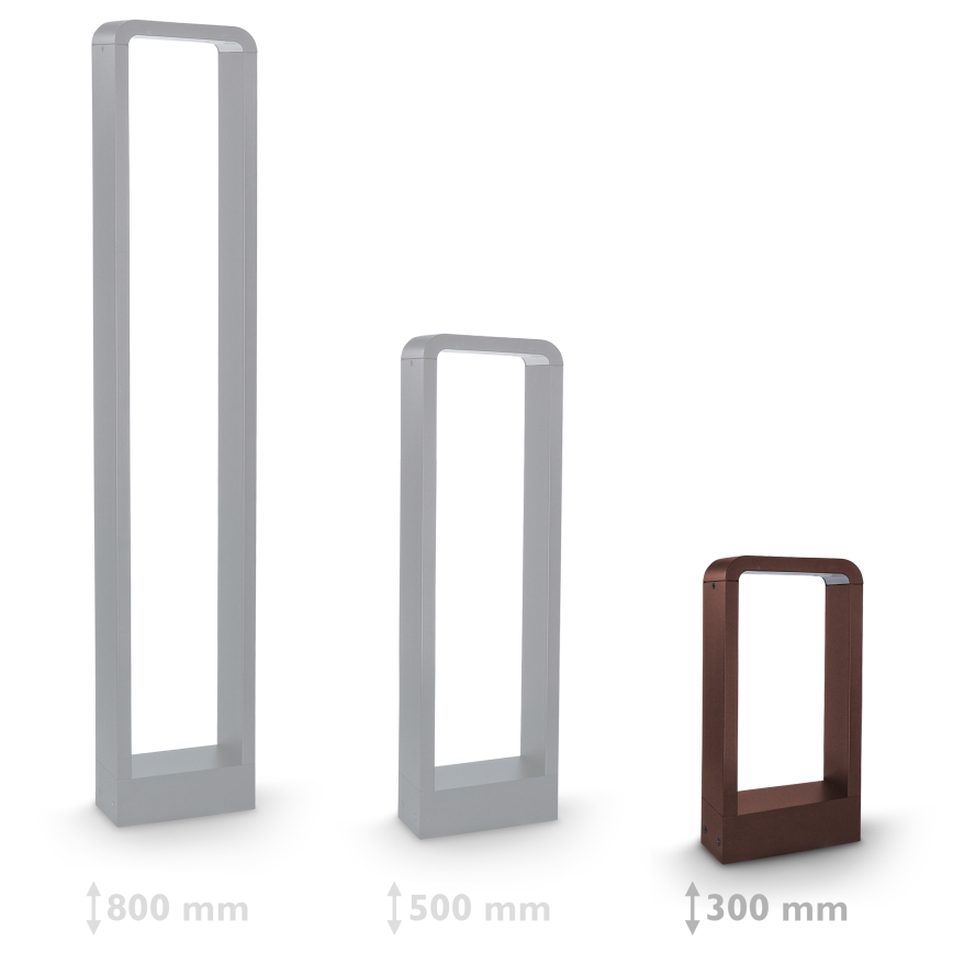 Brilagi - LED vanjska svjetiljka BARI LED/7W/230V 3000/4000/6000K smeđa IP54 30 cm