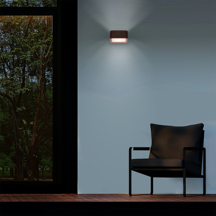 Brilagi - LED vanjsko zidno svjetlo BARI LED/7W/230V 3000/4000/6000K smeđa IP54