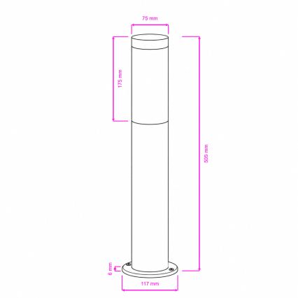 BRILAGI - LED vanjska svjetiljka ELIA 1xE27/7W/230V 4000K IP44 50 cm antracit