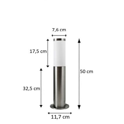 BRILAGI - LED vanjska svjetiljka ELIA 1xE27/7W/230V 4000K IP44 50 cm matni krom